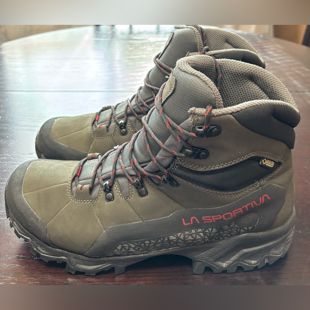 La Sportiva Nucleo High II GTX Boots Men's 12 Carbon Green Hiking Outdoor - Picture 3 of 9